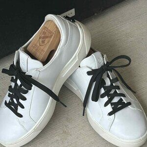 Ecco White Sneakers with Black Laces